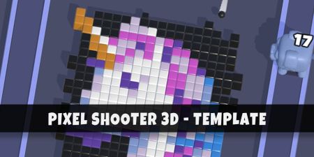 Pixel Shooter 3D Unity Source Code – Premium Jam Template with Level Editor