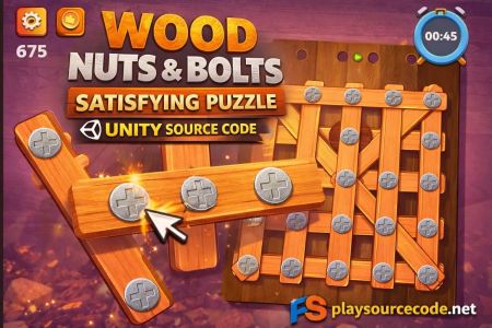 Wood Nuts & Bolts Satisfying Puzzle Template
