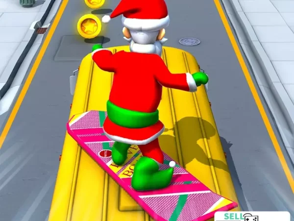 Xmas Santa Surfer Running Game