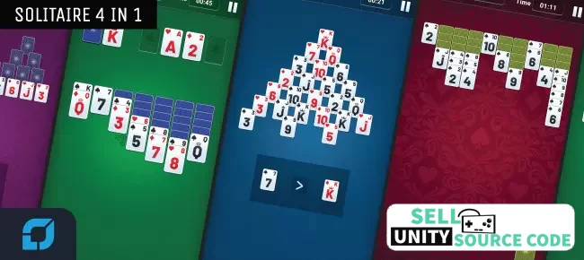 Solitaire – 4 in 1 Unity Source Code Premium Game Template