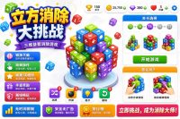 3D方块消除Unity完整源码点击益智休闲手游项目支持安卓iOSWebGL