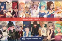 Anime Girls Pack Unity二次元角色模型包｜17款动漫少女角色+表情动画资源