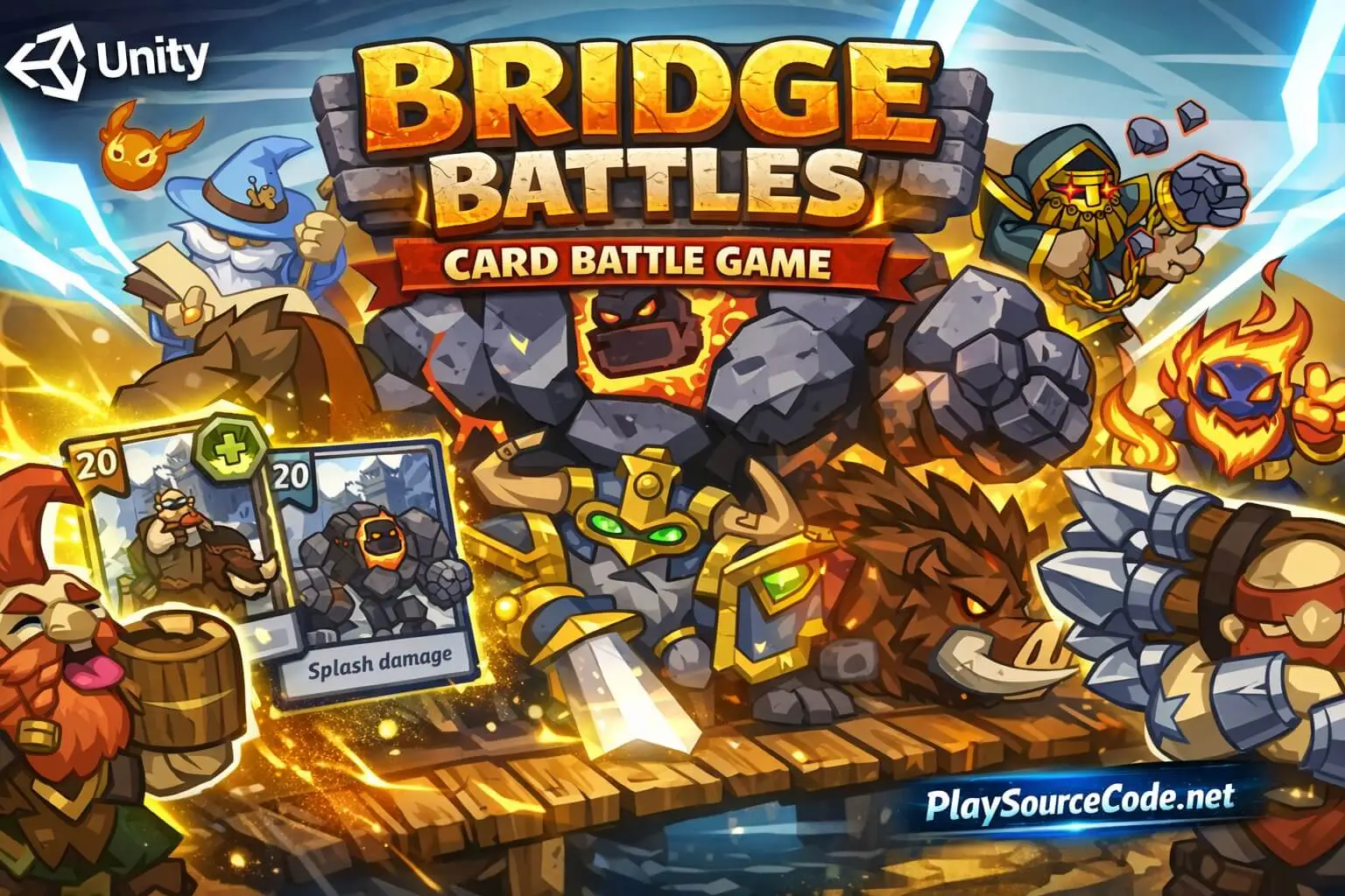 Bridge Battles Unity完整源码中世纪卡牌策略对战手游项目支持安卓iOS