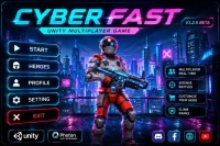4v4多人英雄射击竞技游戏 Unity完整源码｜CyberFast – Unity Source Code