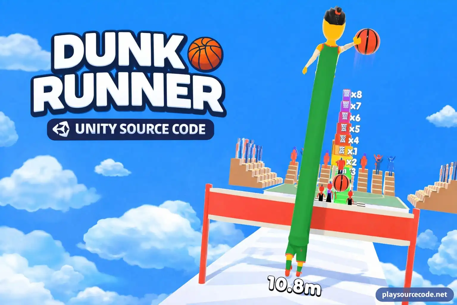 Basketball Dunk Runner Unity完整源码篮球跑酷扣篮闯关手游项目