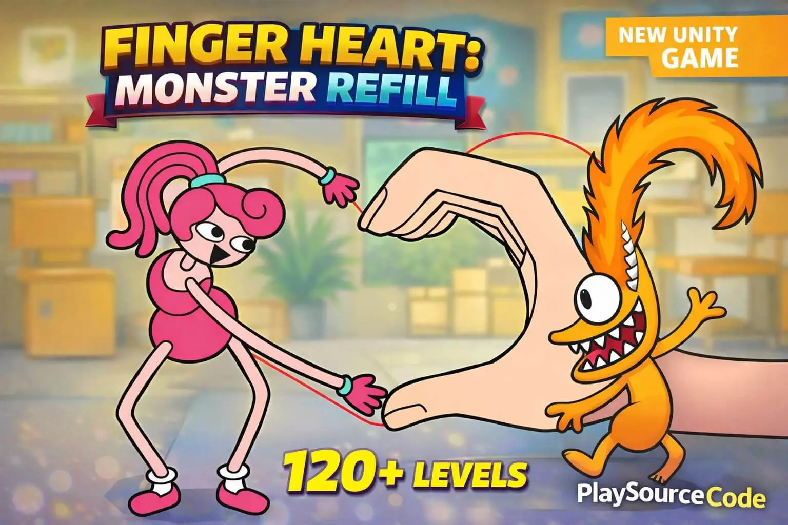 Finger Heart Monster Refill Unity完整源码爱心拼图休闲益智手游项目 - Image 2