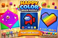 Happy Color Brain Puzzle Unity完整源码填色益智解谜手游项目