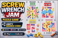 Screw Wrench Jam Unity完整源码螺丝拆解益智解谜手游项目支持安卓iOS