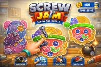 Screw Color Sort Unity完整源码螺丝颜色分类益智解谜手游项目