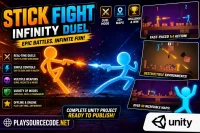 火柴人双人对战格斗游戏 Unity完整源码｜Stick War: Infinity Duel – Unity Source Code