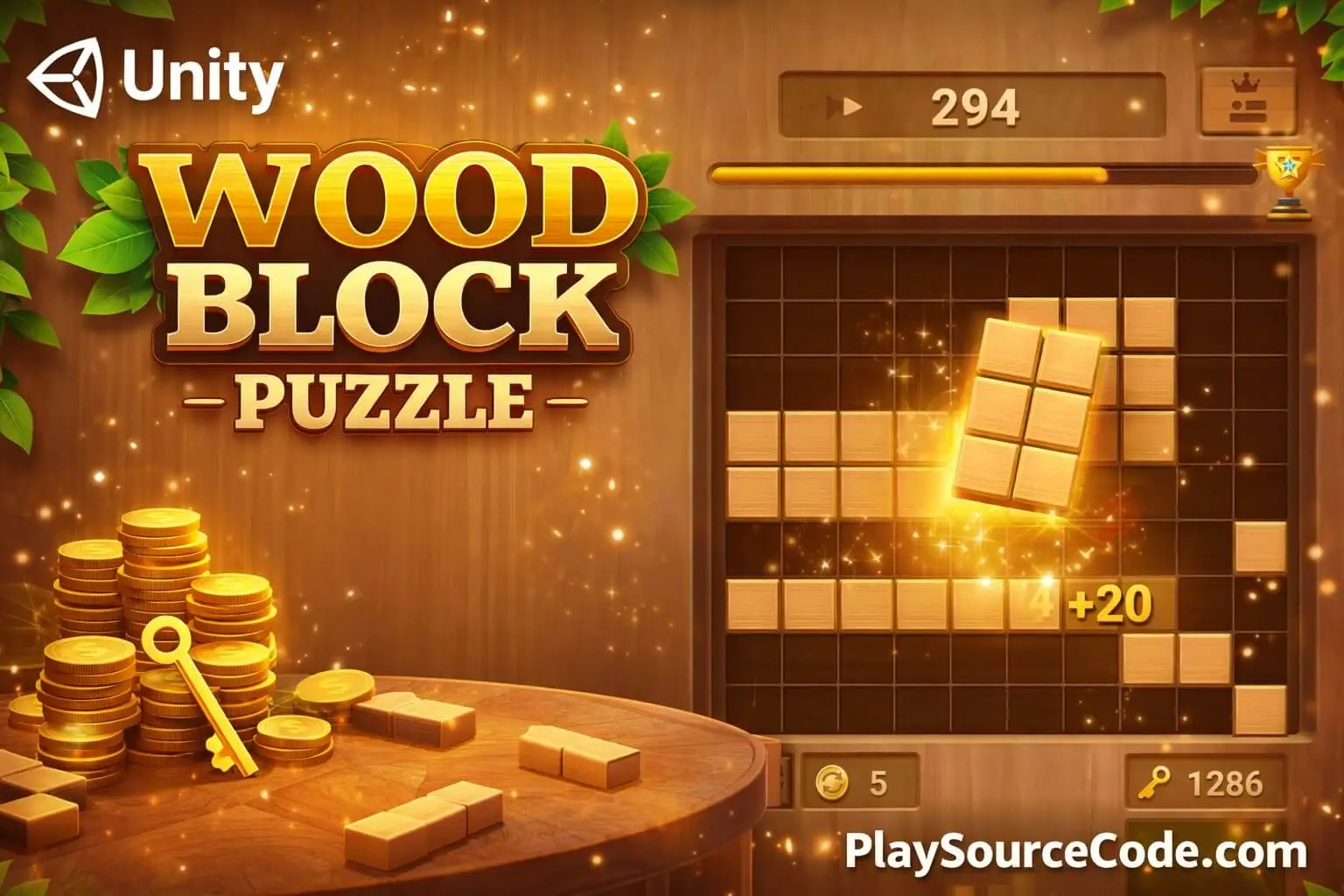 Wood Block Puzzle Cube Unity完整源码木块数独益智消除手游项目支持安卓iOS