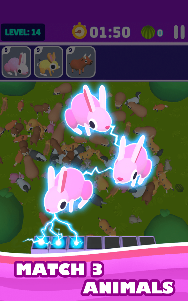 Triple Animal 3D Unity完整源码动物三消益智闯关手游项目 - Image 4