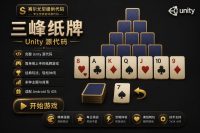 纸牌接龙TriPeaks冒险游戏Unity完整源码