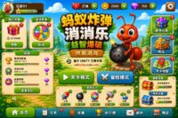 蚂蚁爆炸消除益智游戏Unity完整源码