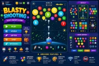 Blasty Shooting – Unity Source Code 飞机射击弹球闯关游戏 Unity完整源码|