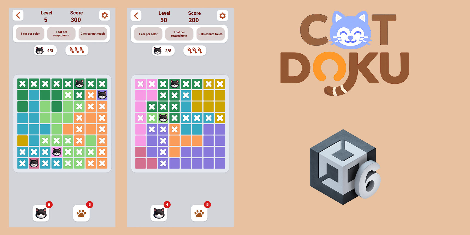 Catdoku —— 包含 1500 个关卡及关卡编辑器的 Unity 项目 - Image 6