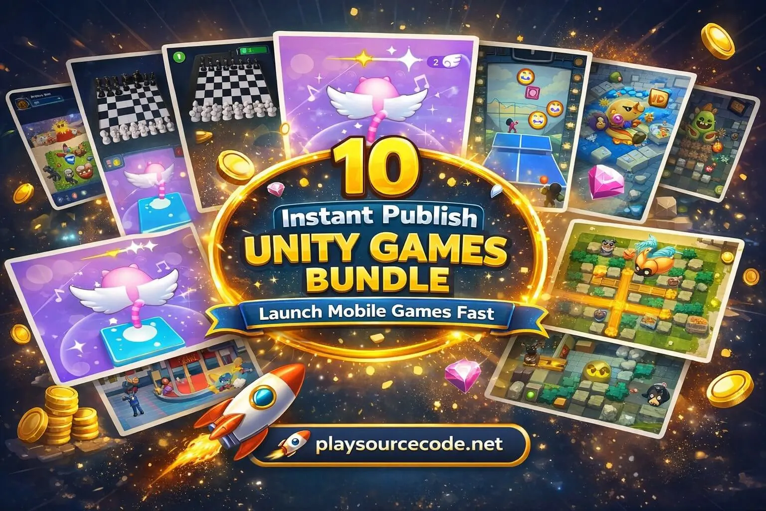 10 Instant Publish Unity Games Bundle 完整源码合集|10款手游项目一键发布资源包 - Image 18