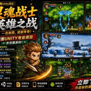2D奇幻动作RPG冒险游戏 Unity完整源码｜Soul Warrior – Heroes War – Unity Source Code