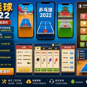 3D乒乓球大师Unity完整源码体育竞技手游项目支持安卓iOS