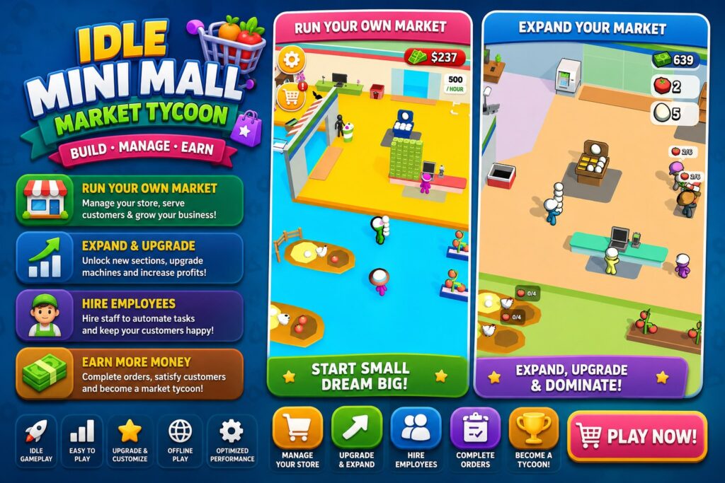 My Mini Mart 3D – 放置类超市大亨 Unity 源代码（迷你超市经营模拟游