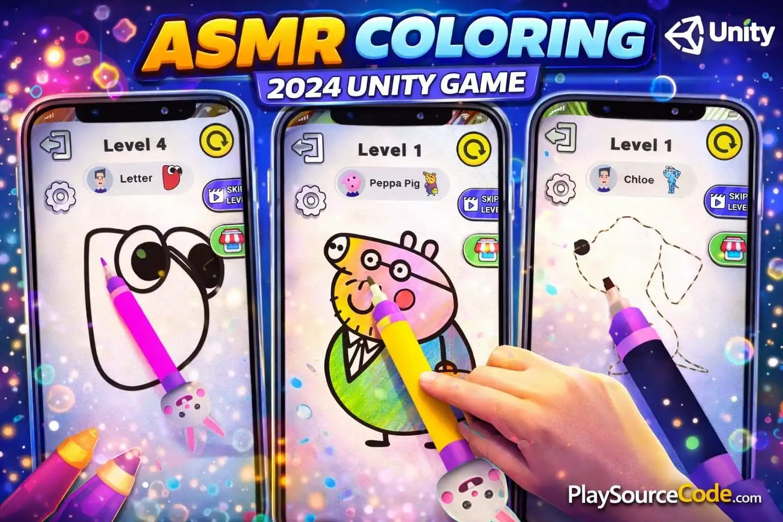 Coloring Pages Master Unity完整源码数字填色绘画教育休闲手游项目 - Image 7