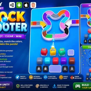 Block Shooter – Unity Source Code 方块射击消除益智游戏 Unity完整源码