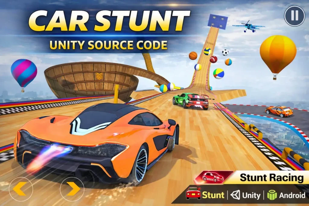 Car Stunt Racing Game 3D Unity完整源码汽车特技竞速手游项目支持安卓