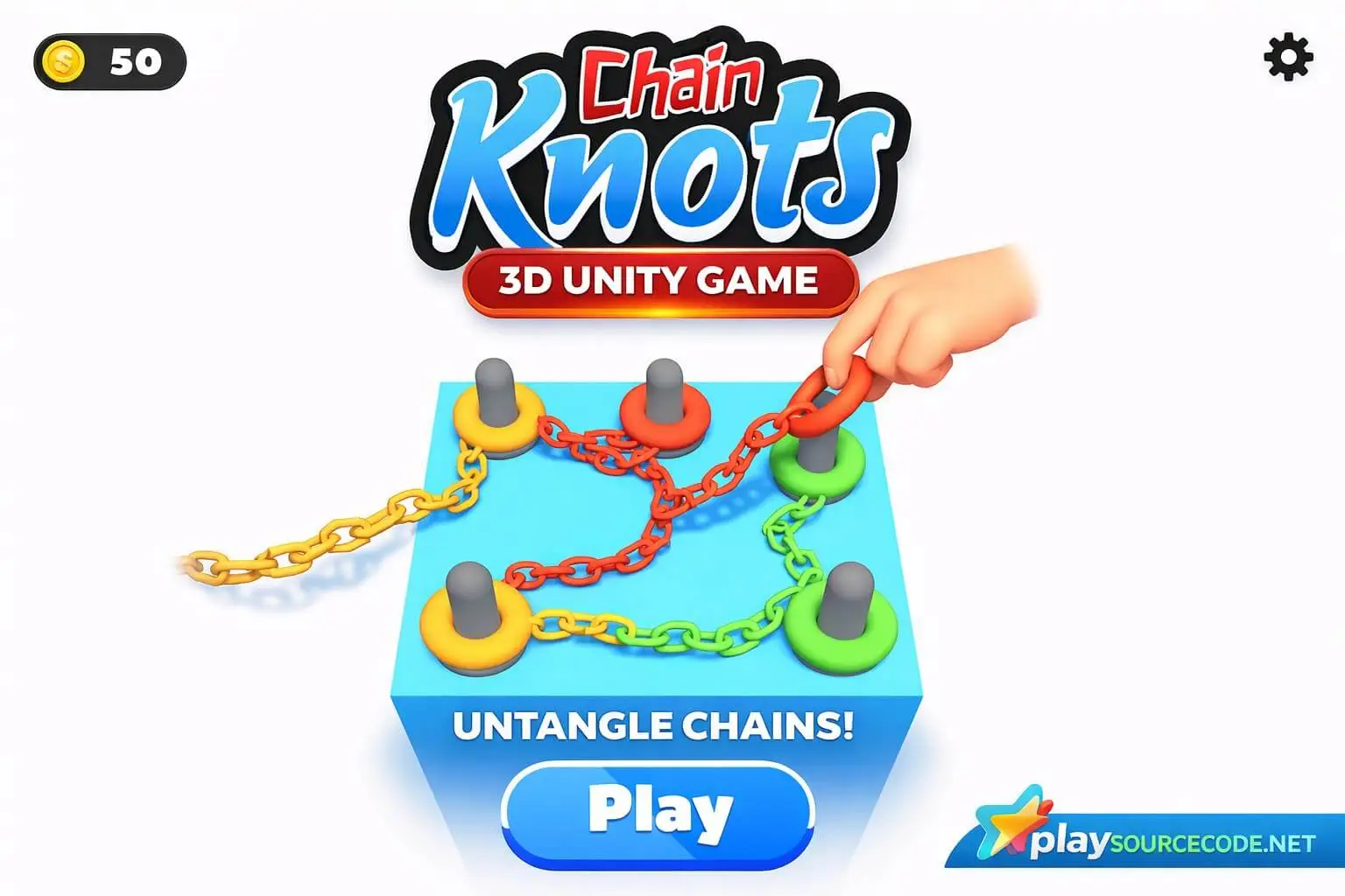 Chain Knots 3D Unity完整源码解开绳结益智休闲手游项目 - Image 3