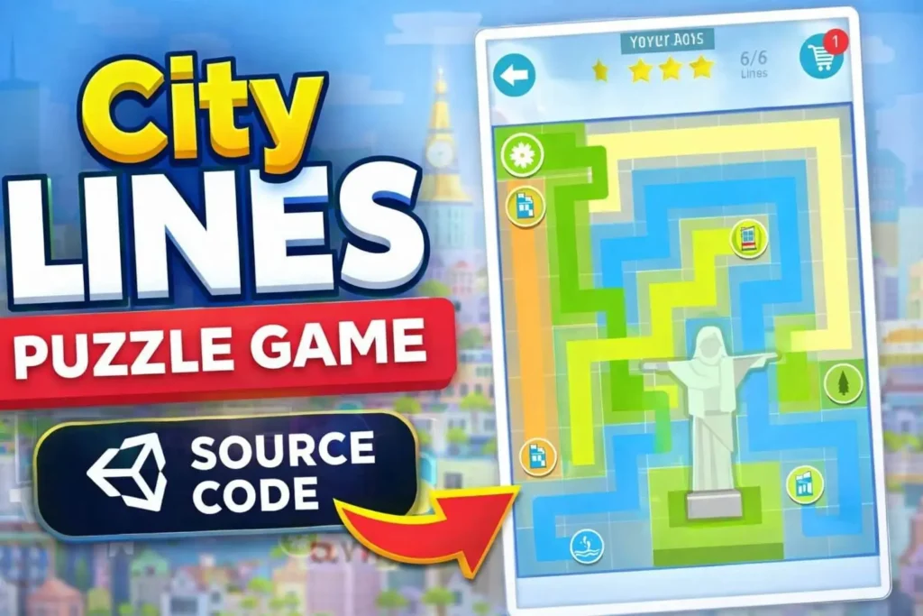 City Lines Puzzle Unity完整源码城市连线益智解谜手游项目