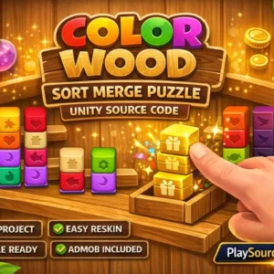 Color Wood Sort Merge Puzzle Unity完整源码木块分类合并益智手游项目