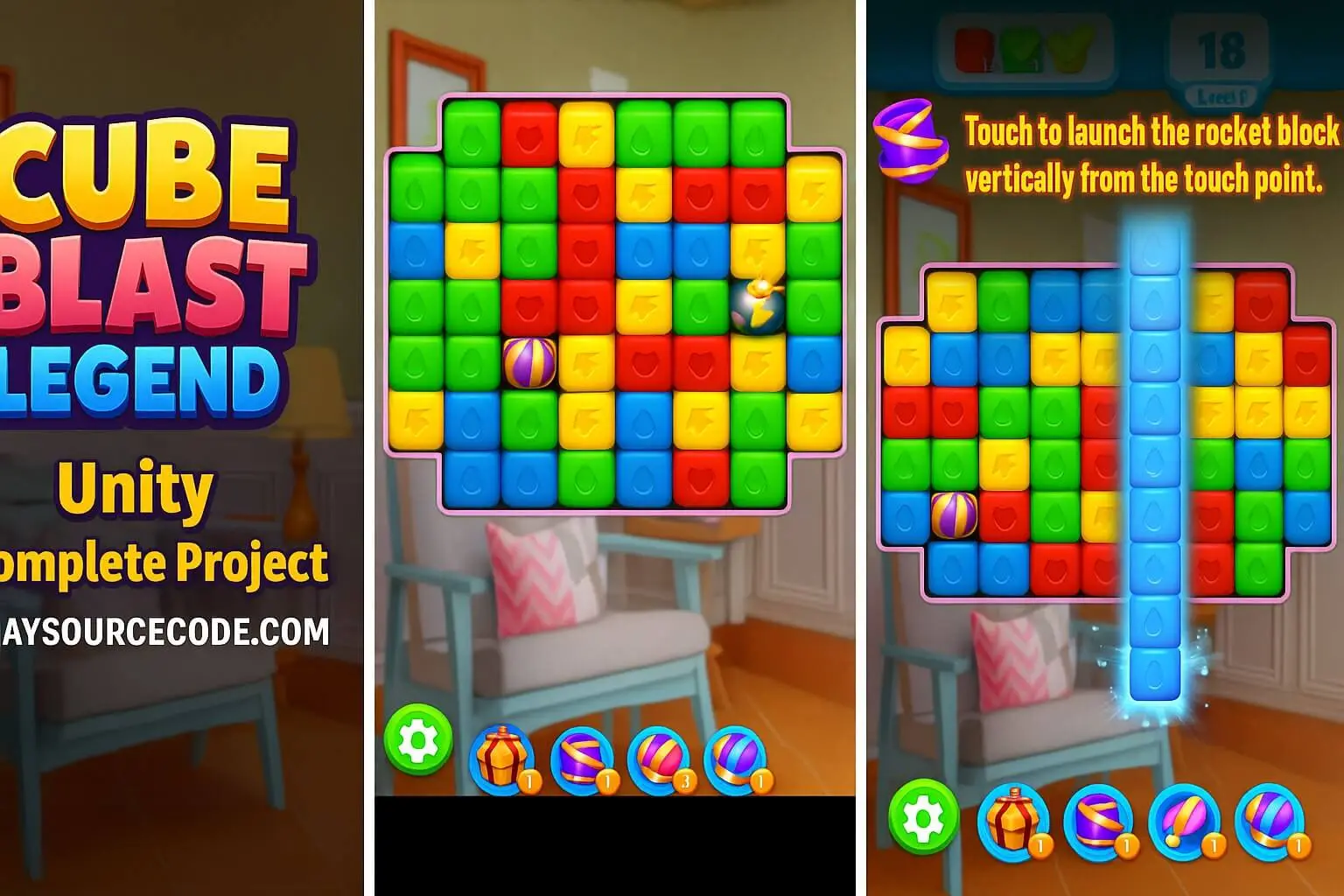 Cube Blast Legend Unity完整源码三消方块益智手游项目 - Image 9