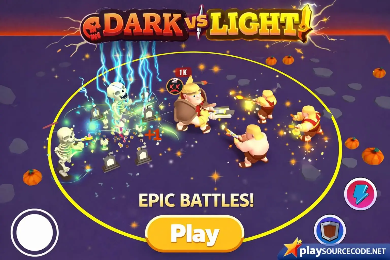 Dark vs Light Unity完整源码光明与黑暗竞技动作手游项目 - Image 2