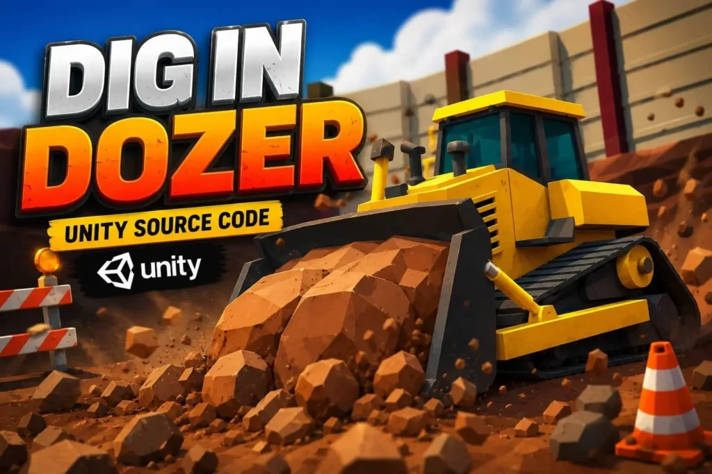 挖掘机精准施工模拟游戏 Unity完整源码|DigInDozer – Unity Source Code