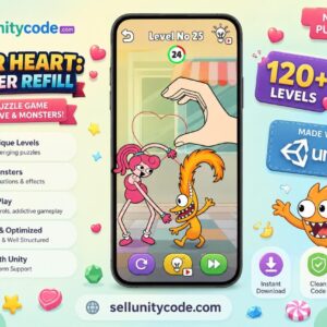 Finger Heart Monster Refill Unity完整源码爱心拼图休闲益智手游项目