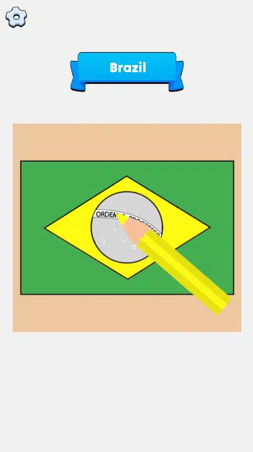 Flag Painting Puzzle Unity完整源码国旗绘画益智教育手游项目 - Image 2