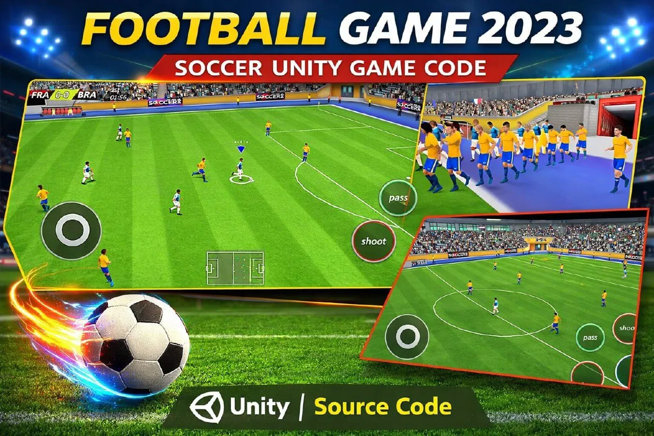 Football Game 3D Unity完整源码真实足球比赛竞技手游项目支持安卓 - Image 2