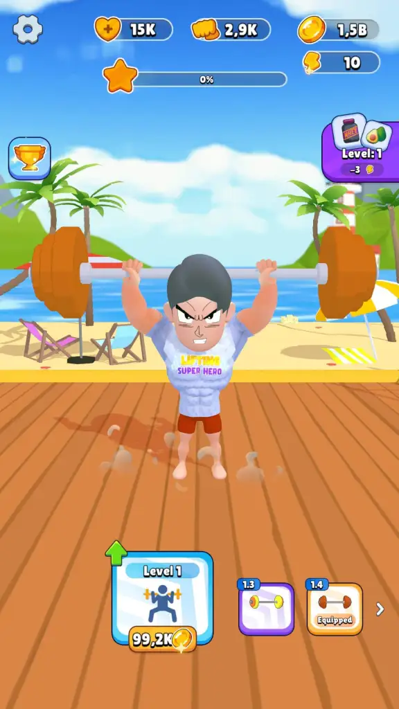 Gym Lifting Hero 健身举重英雄Unity完整源码三消健身益智手游项目支持安卓iOS - Image 4