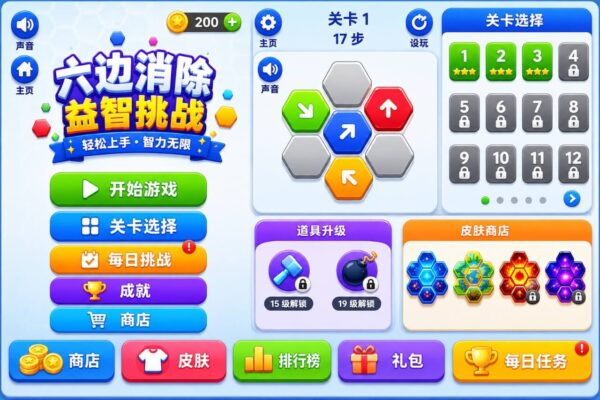 Hexa Away Unity完整源码六边形益智消除手游项目