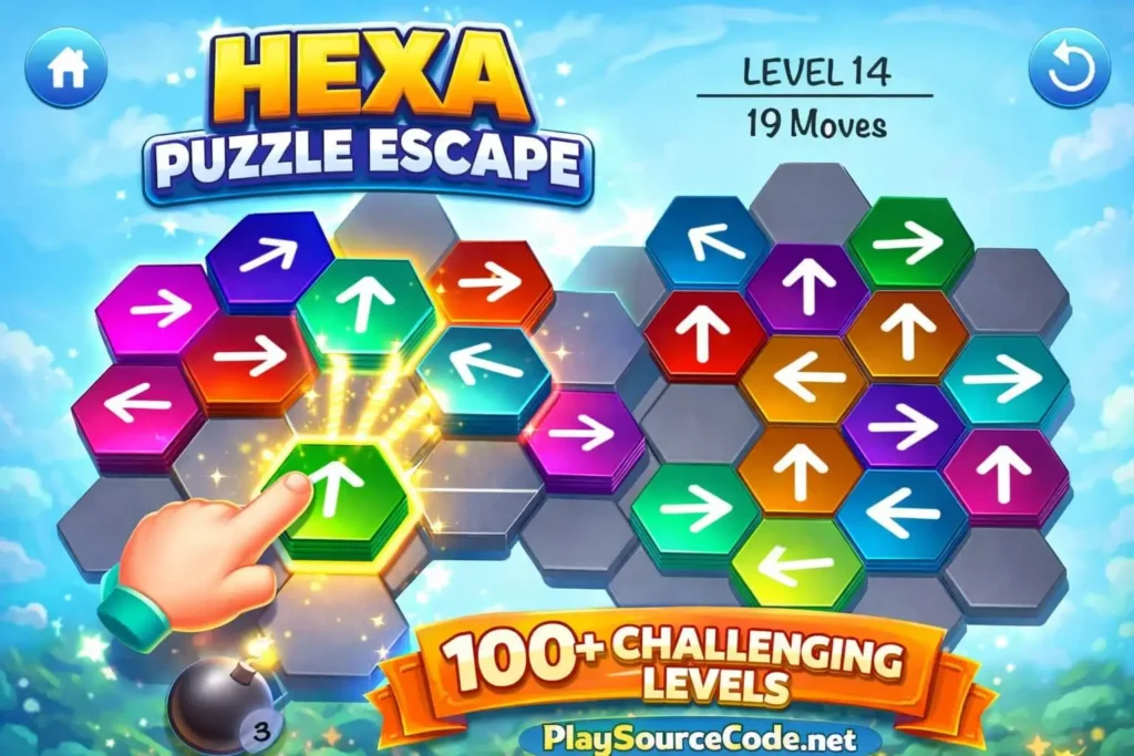 Hexa Puzzlescape Unity完整源码六边形益智解谜手游项目支持安卓iOS