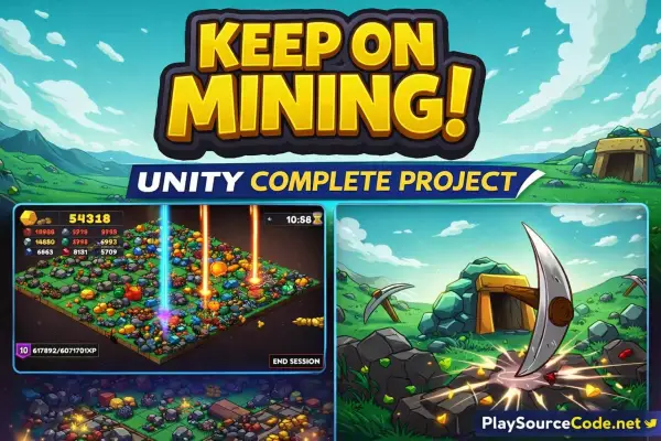 Keep On Mining Unity完整源码放置挖矿模拟经营手游项目 - Image 2