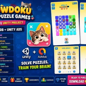 猫咪逻辑益智解谜游戏 Unity完整源码｜Meowdoku – Unity Source Code