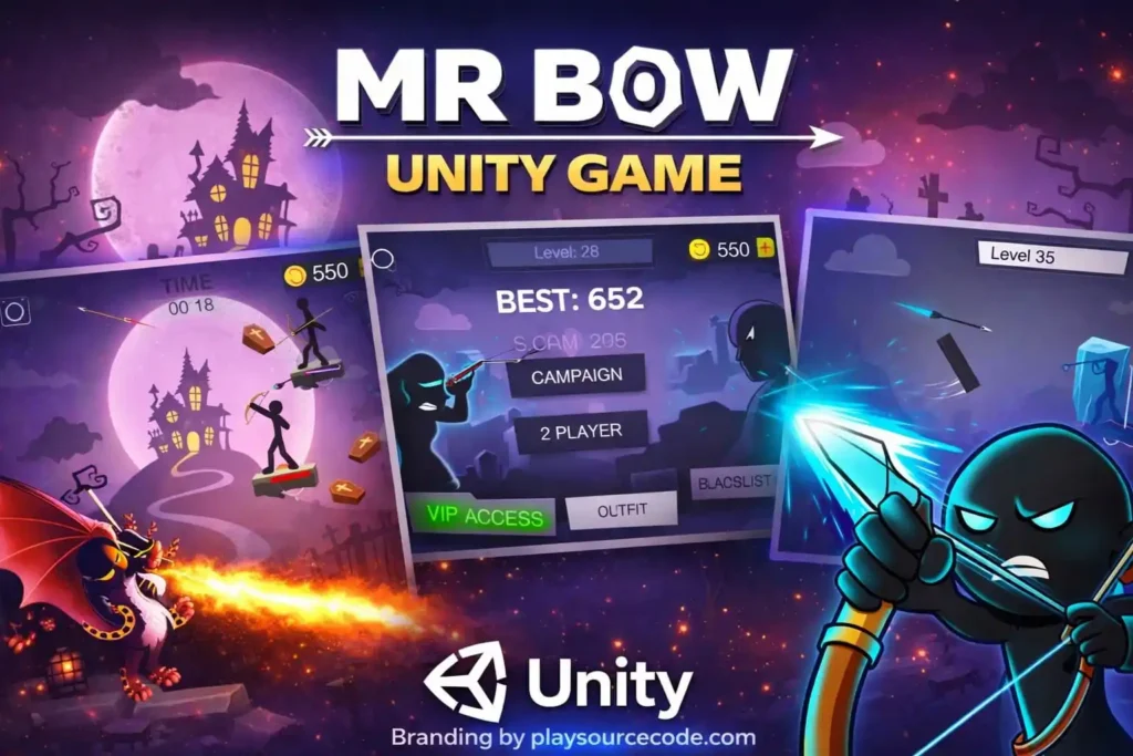 Mr Bow Unity完整源码火柴人射箭竞技手游项目1
