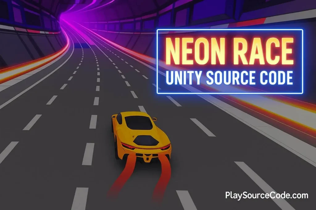 Neon Racer Unity完整源码霓虹赛车无限竞速手游项目支持安卓iOS