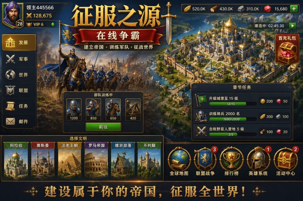 Origin of Conquerors Unity完整源码SLG策略战争帝国建设手游项目