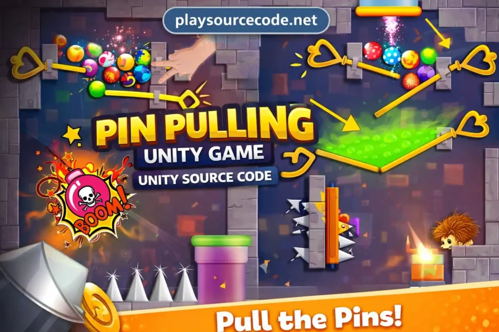 Pin Rescue Unity完整源码拉针救援益智解谜手游项目