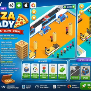 Pizza Ready 3D – Unity Source Code 披萨餐厅经营模拟游戏 Unity完整源码