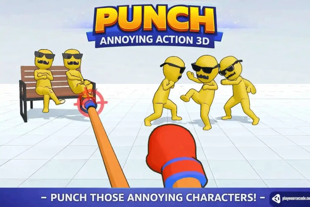 Punch Annoying Action Unity完整源码解压拳击动作休闲手游项目