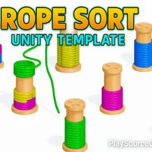 Rope Color Sort Unity完整源码彩色绳索分类益智解谜手游项目