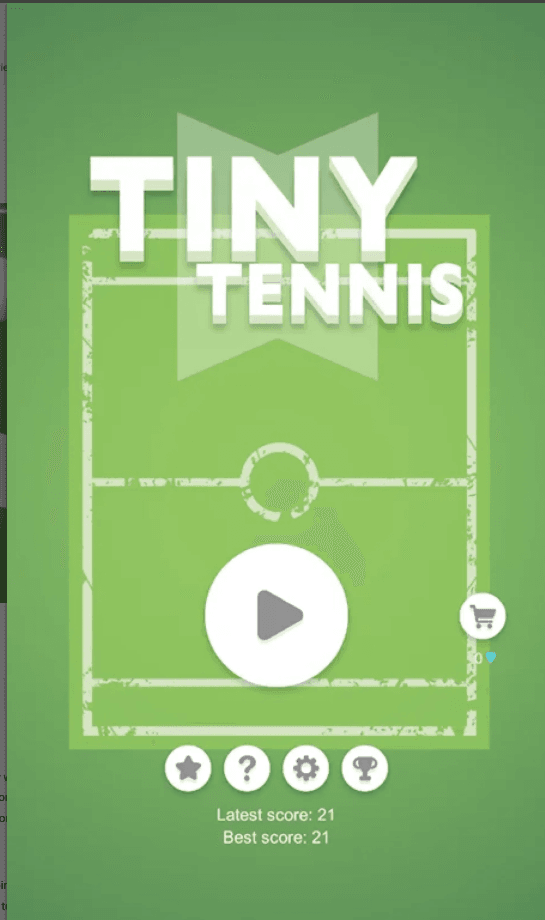 Tiny Tennis – Unity Source Code 迷你网球无限挑战游戏 Unity完整源码 - Image 5