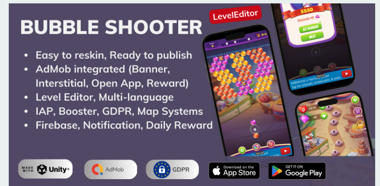 泡泡龙 (Bubble Shooter) — 完整的 Unity 源代码 - Image 2